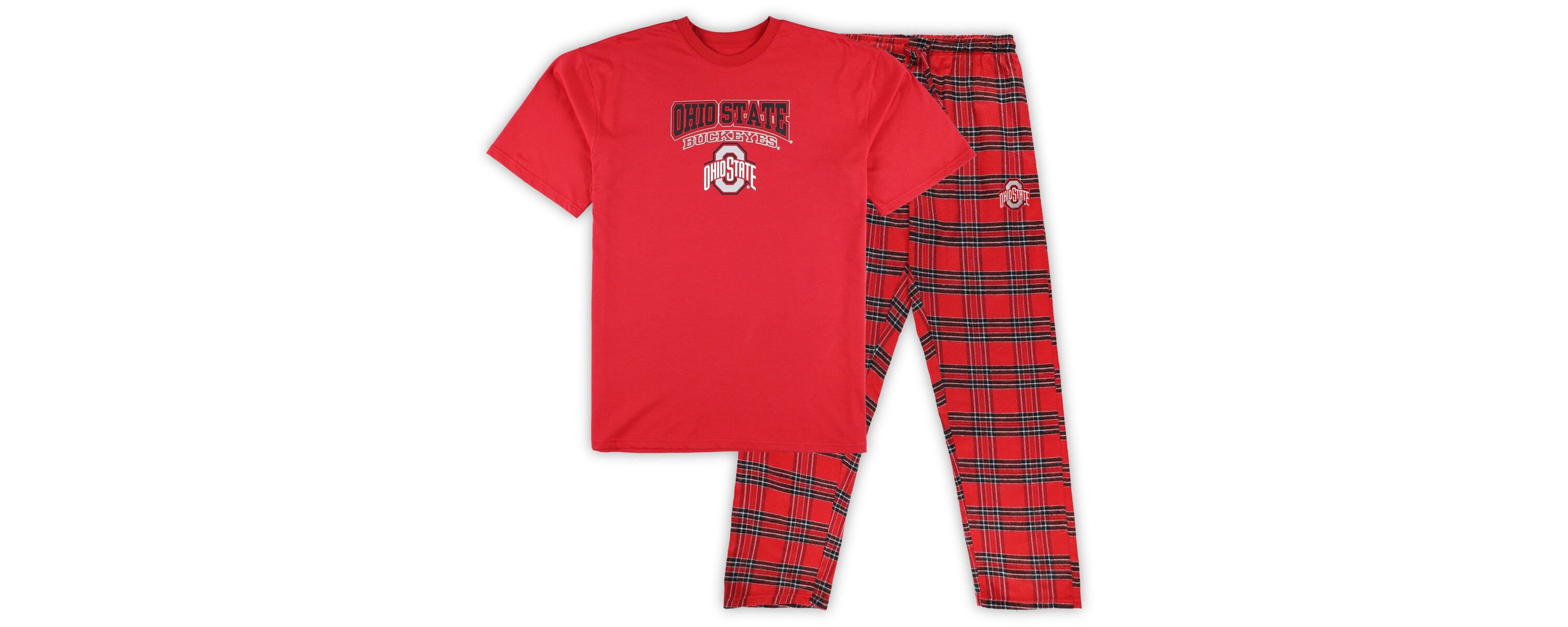 NCAA Ohio State Buckeyes Big & Tall 2-Pack T-Shirt & Flannel Pants Set