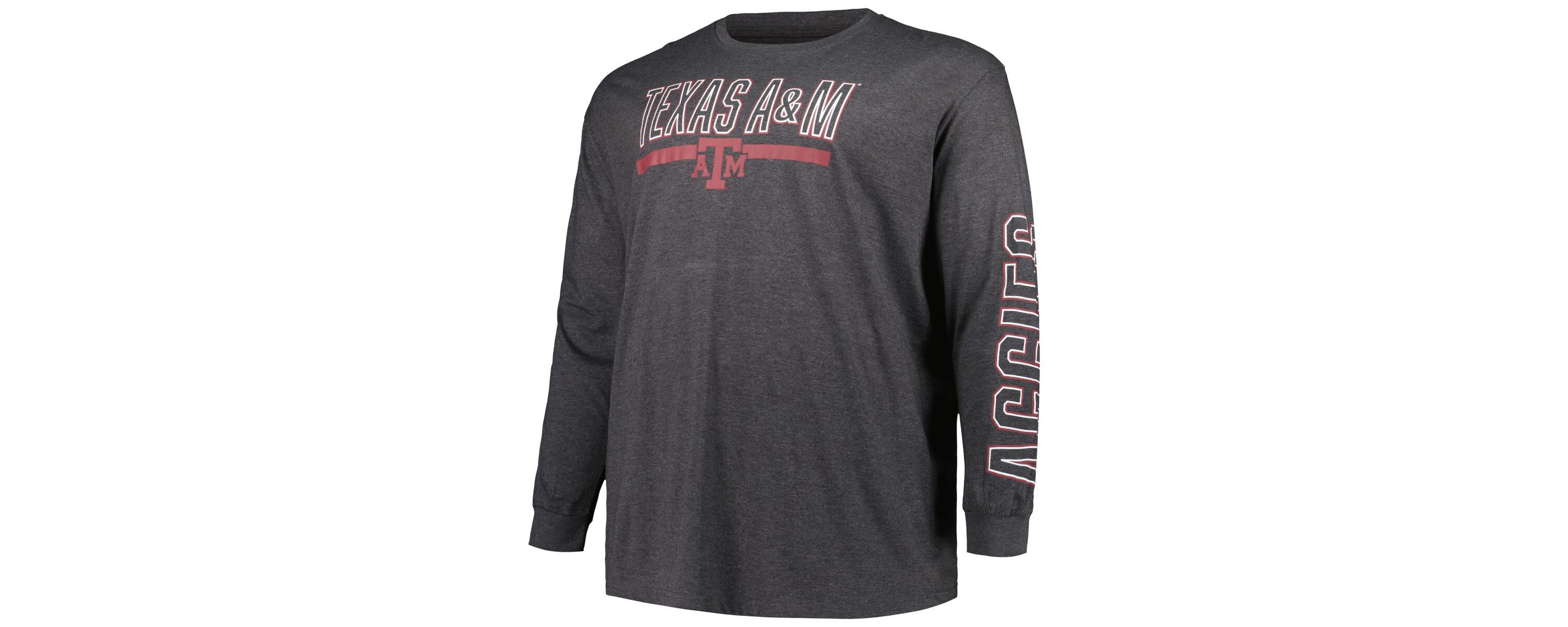 NCAA Texas A&M Aggies Big & Tall Two-Hit Graphic Long Sleeve T-Shirt