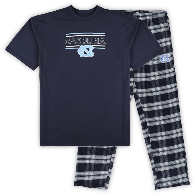 NCAA North Carolina Tar Heels Big & Tall 2-Pack T-Shirt & Flannel Pants Set
