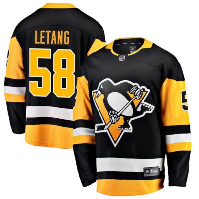 Men's NHL Fanatics Kris Letang Pittsburgh Penguins Home Breakaway Jersey, Black, 4XL