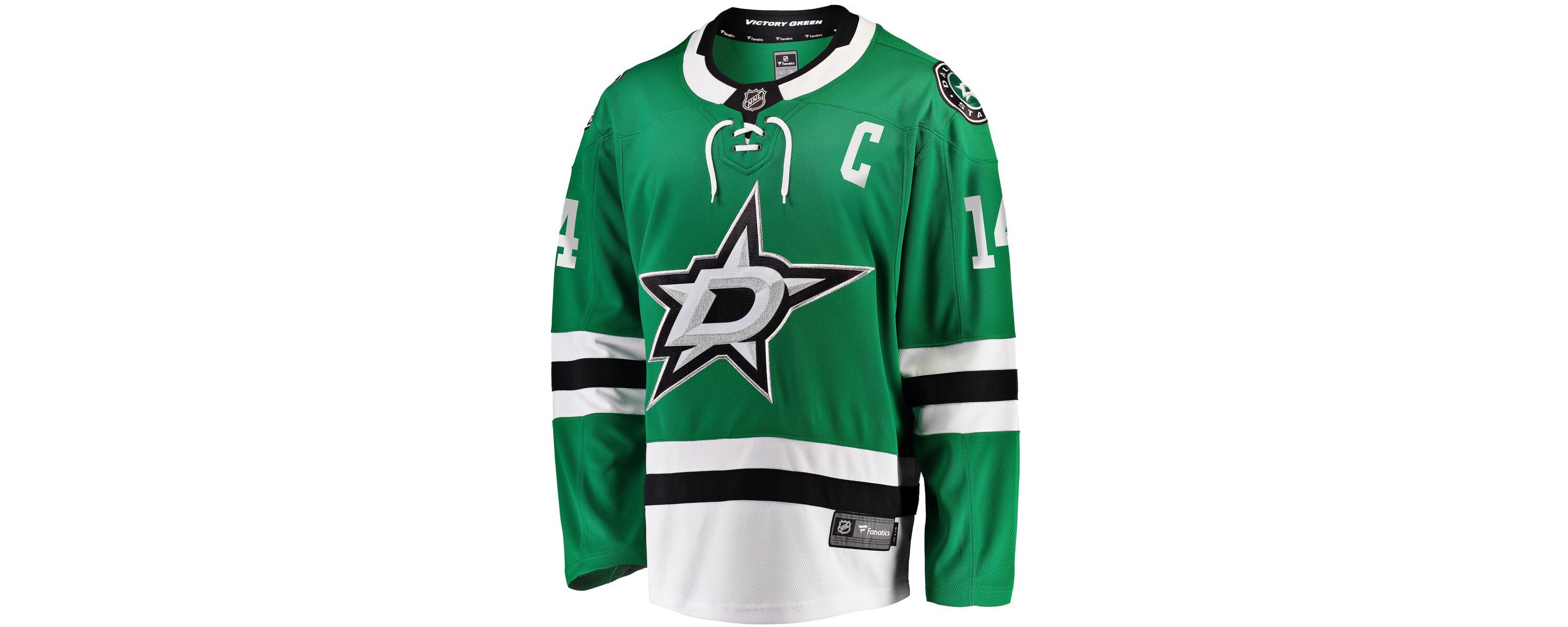 NHL Fanatics Jamie Benn Kelly Dallas Stars Captain Patch Home Breakaway Jersey