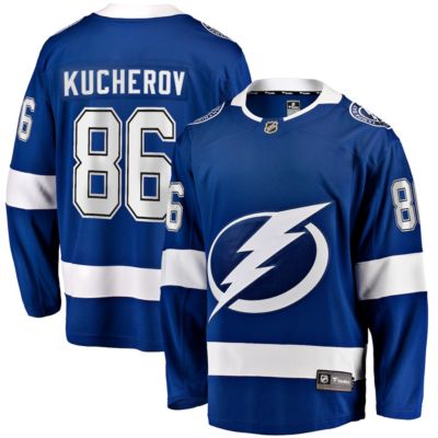 Men's NHL Fanatics Nikita Kucherov Tampa Bay Lightning Home Breakaway Jersey, Blue, XL