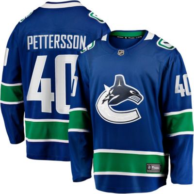 Men's NHL Fanatics Elias Pettersson Vancouver Canucks Home Breakaway Jersey, Blue, XL
