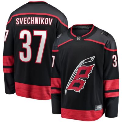 Men's NHL Fanatics Andrei Svechnikov Carolina Hurricanes Home Breakaway Jersey, Black, 5XL
