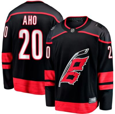 Men's NHL Fanatics Sebastian Aho Carolina Hurricanes Home Breakaway Jersey, Black, 2XL