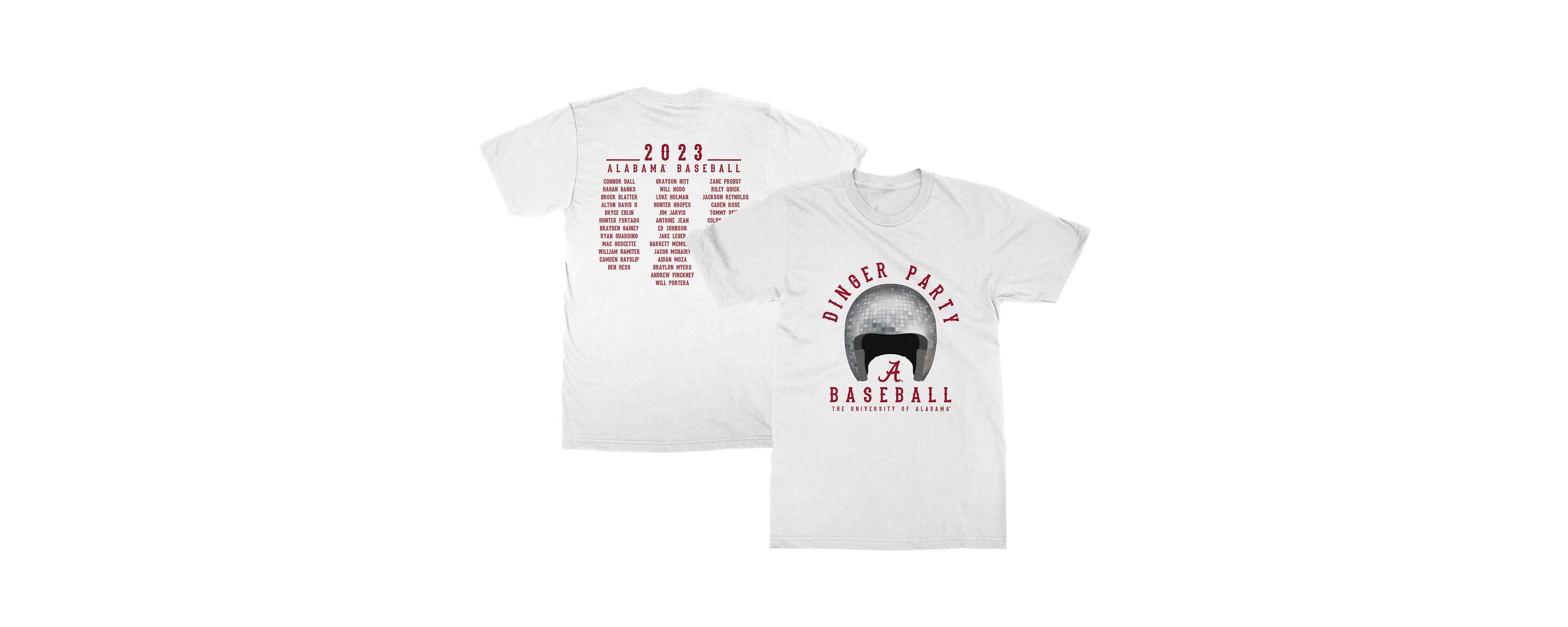 Alabama Crimson Tide NCAA Alabama Tide Dinger Party Disco Helmet T-Shirt
