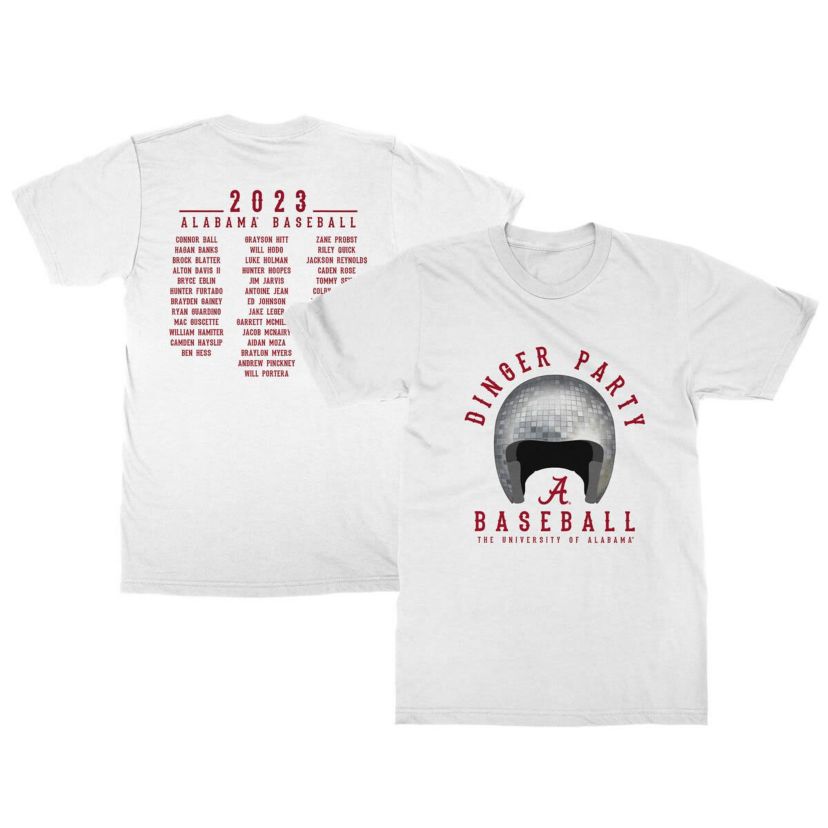 Alabama Crimson Tide NCAA Alabama Tide Dinger Party Disco Helmet T-Shirt