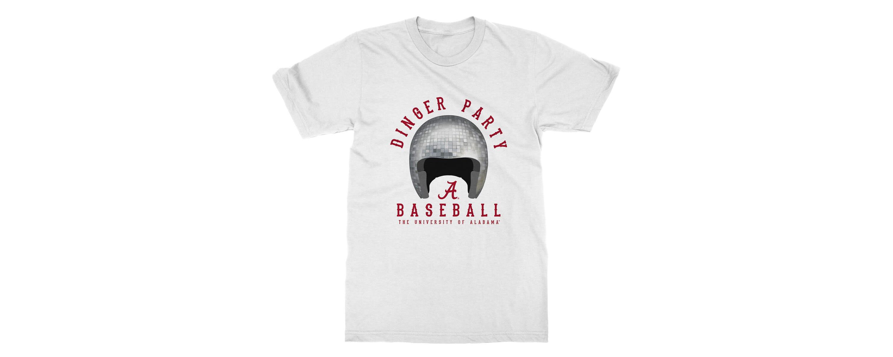 Alabama Crimson Tide NCAA Alabama Tide Dinger Party Disco Helmet T-Shirt