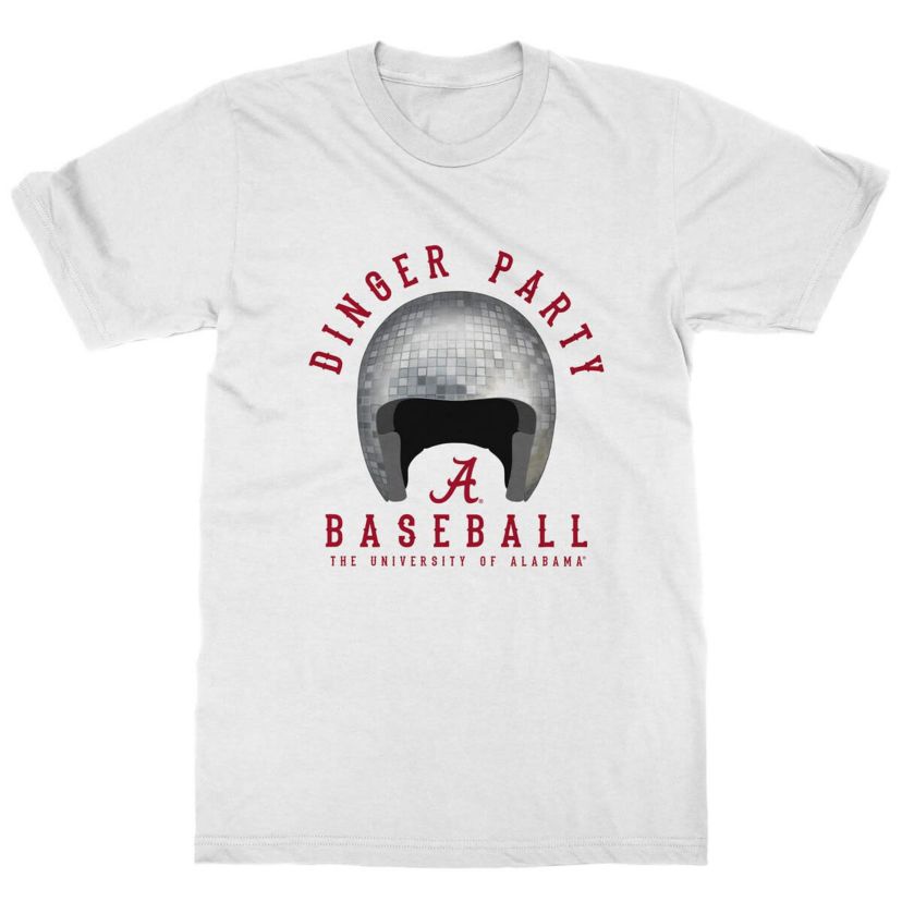 Alabama Crimson Tide NCAA Alabama Tide Dinger Party Disco Helmet T-Shirt