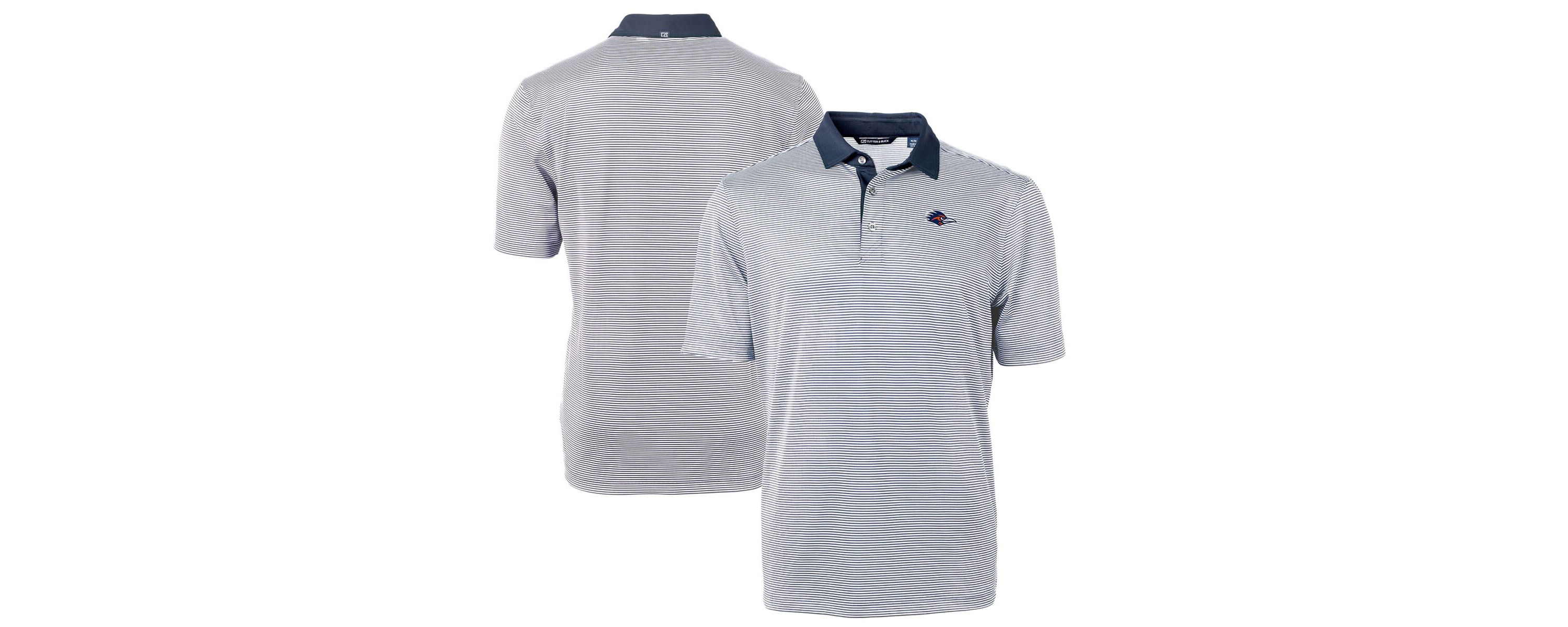 NCAA UTSA Roadrunners Virtue Eco Pique Micro Stripe Recycled Polo
