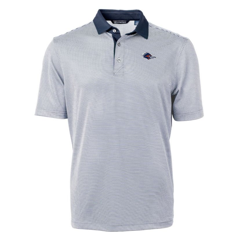 NCAA UTSA Roadrunners Virtue Eco Pique Micro Stripe Recycled Polo