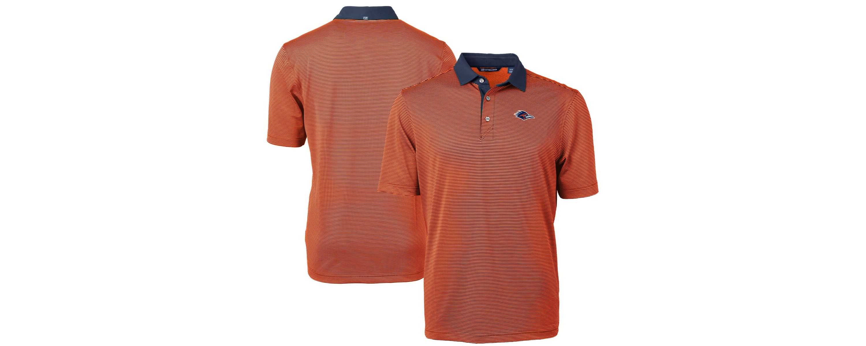 NCAA UTSA Roadrunners Virtue Eco Pique Micro Stripe Recycled Polo