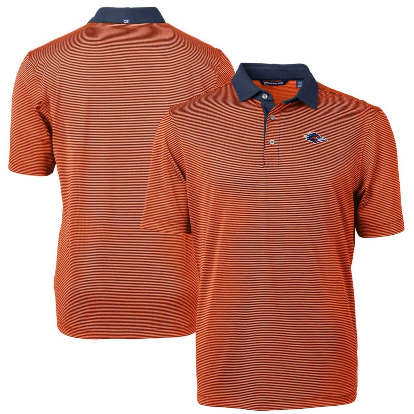 NCAA UTSA Roadrunners Virtue Eco Pique Micro Stripe Recycled Polo