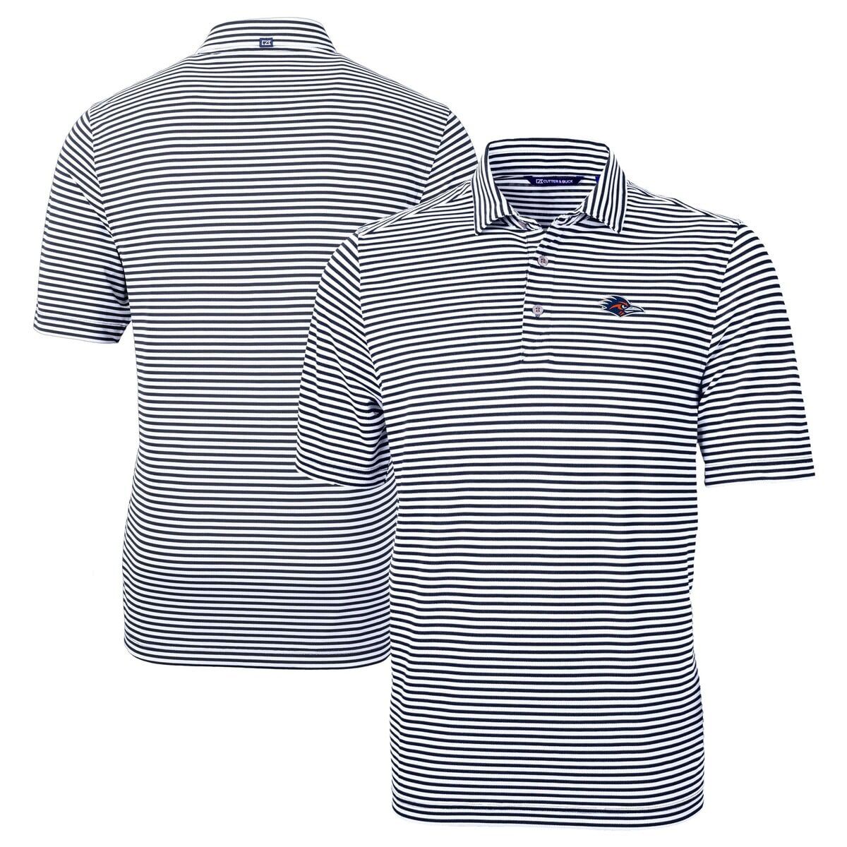 NCAA UTSA Roadrunners DryTec Virtue Eco Pique Stripe Recycled Polo
