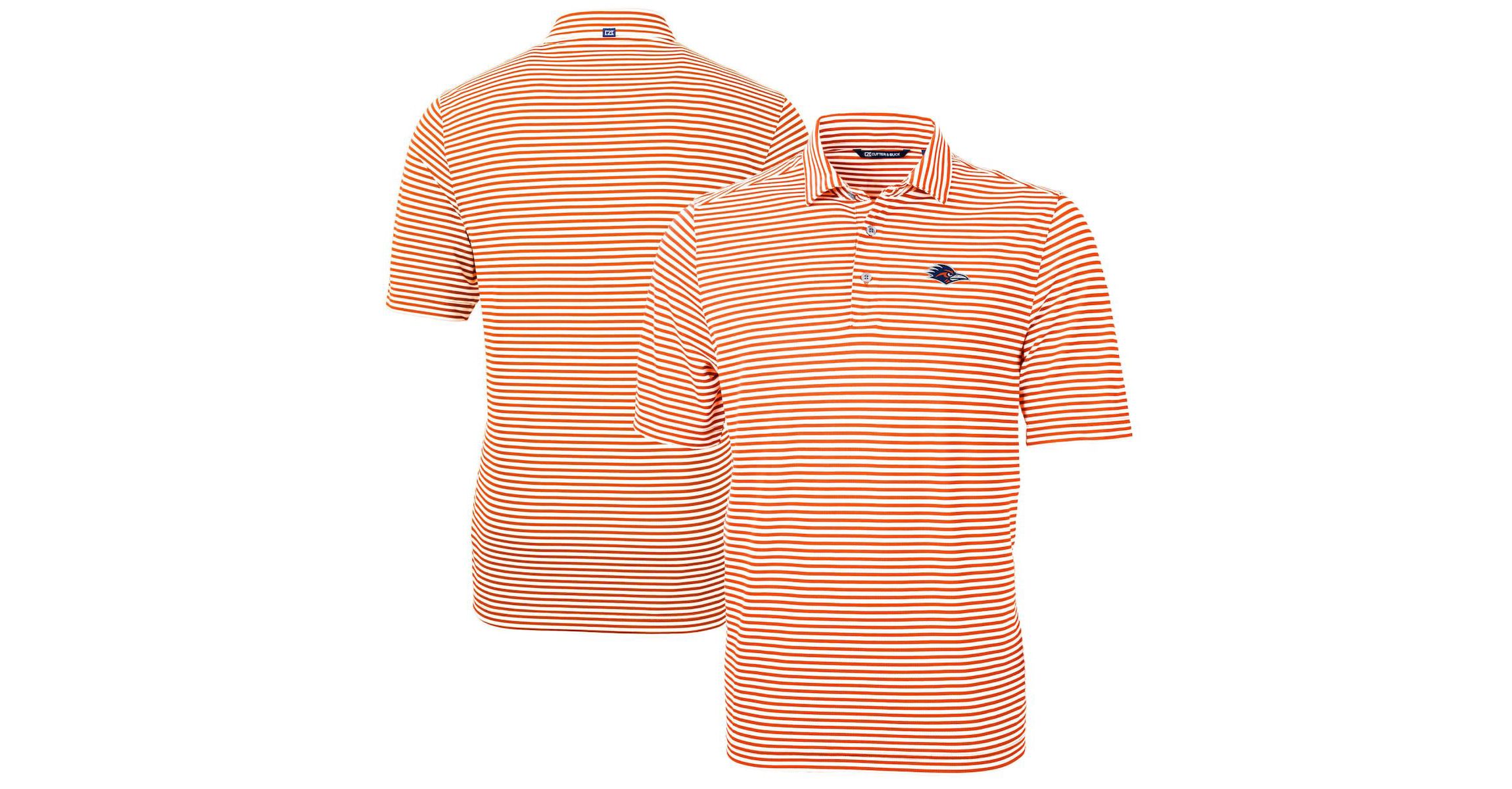 NCAA UTSA Roadrunners DryTec Virtue Eco Pique Stripe Recycled Polo