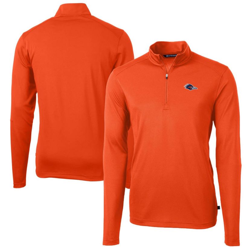 NCAA UTSA Roadrunners Virtue Eco Pique Recycled Quarter-Zip DryTec Top