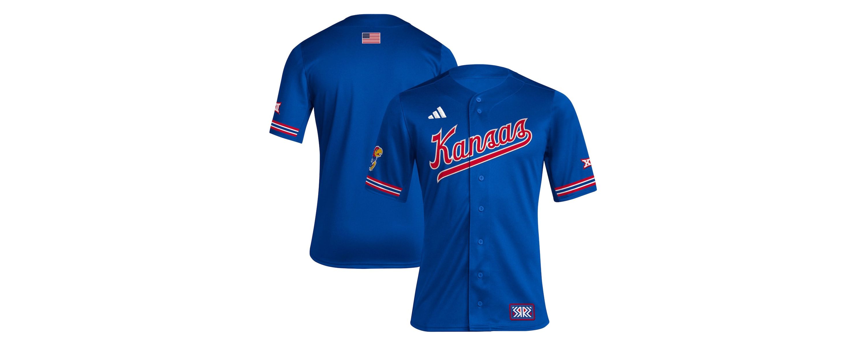 NCAA Kansas Jayhawks Reverse Retro Replica Baseball Jersey