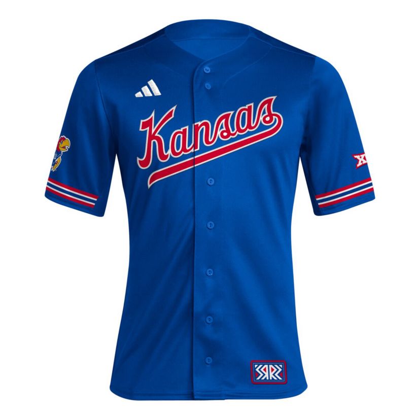 NCAA Kansas Jayhawks Reverse Retro Replica Baseball Jersey