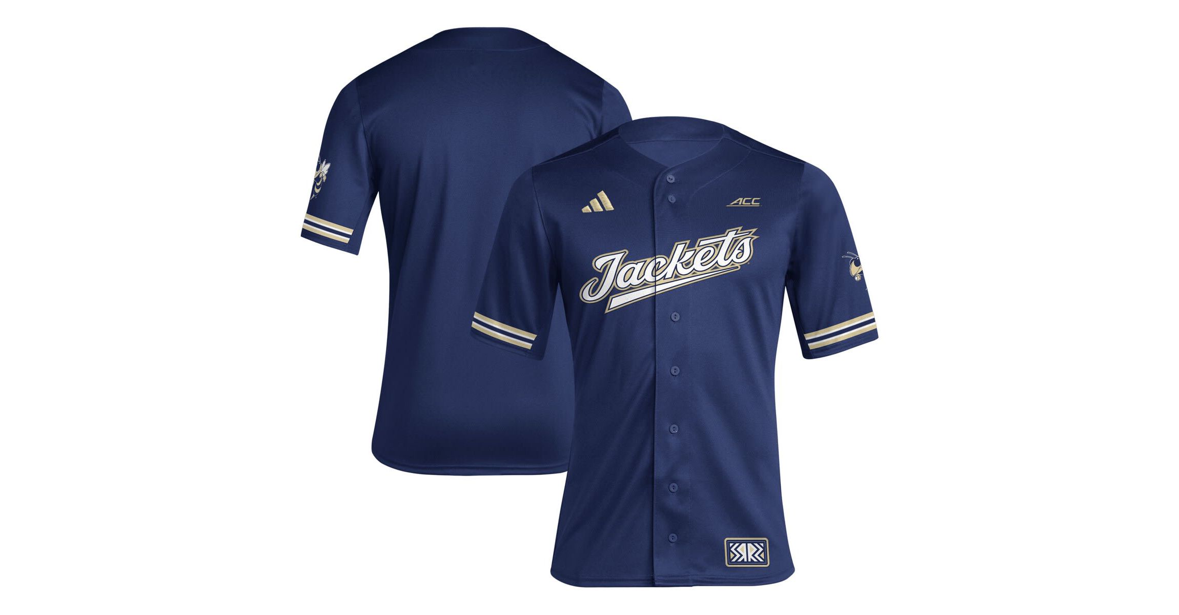 Georgia Tech Yellow Jackets NCAA Georgia Tech Jackets Reverse Retro Replica Baseball Jersey