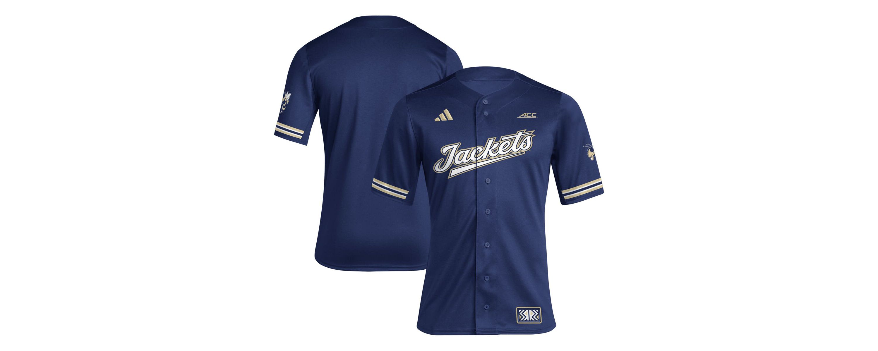 Georgia Tech Yellow Jackets NCAA Georgia Tech Jackets Reverse Retro Replica Baseball Jersey