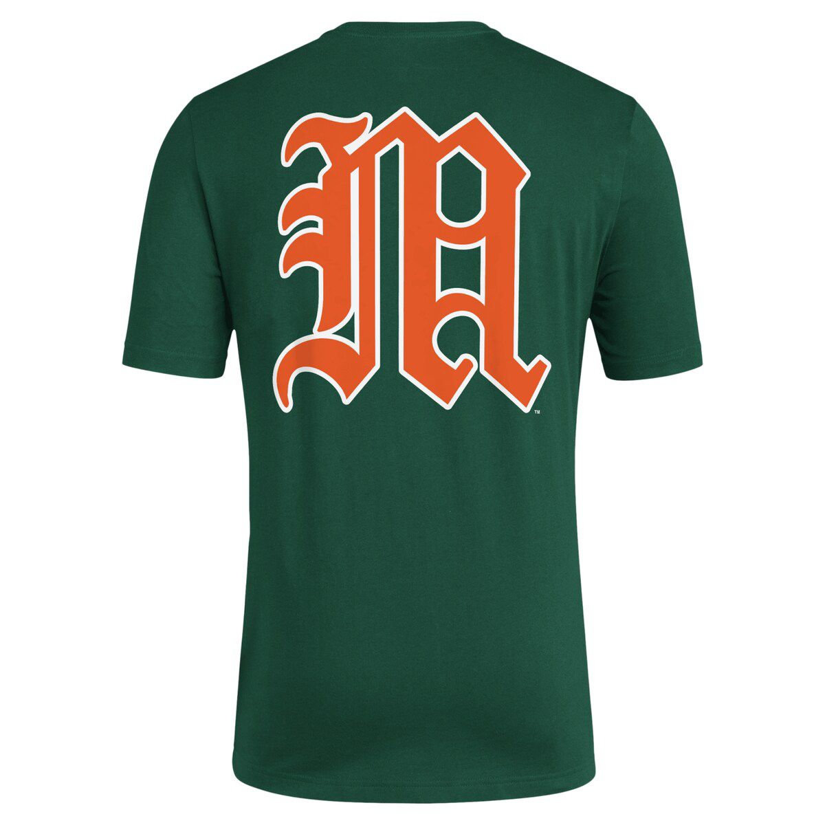 Miami (FL) Hurricanes NCAA Miami Hurricanes Reverse Retro Baseball 2 Hit T-Shirt