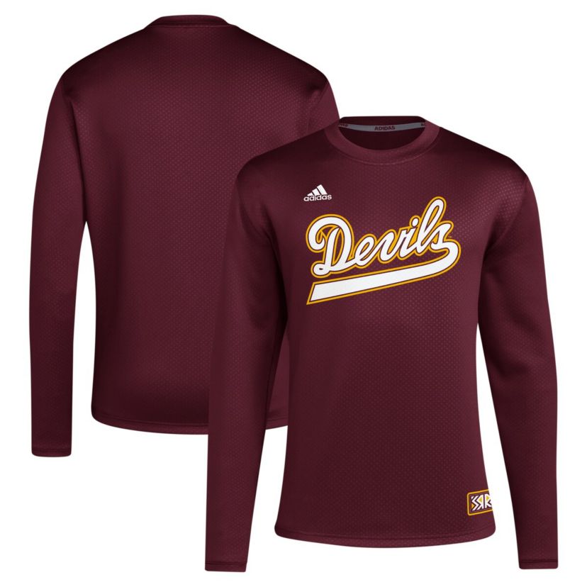 NCAA Arizona State Sun Devils Reverse Retro Baseball Script Pullover Sweatshirt