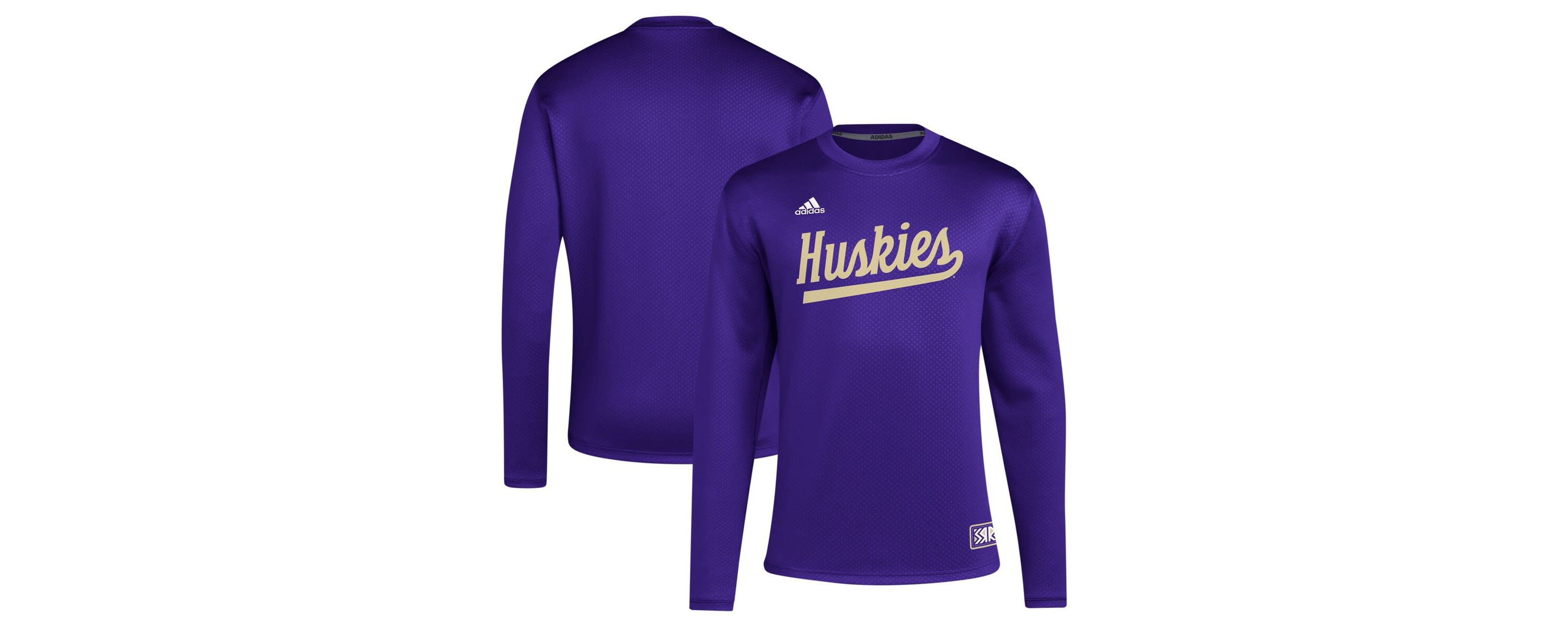 NCAA Washington Huskies Reverse Retro Baseball Script Pullover Sweatshirt