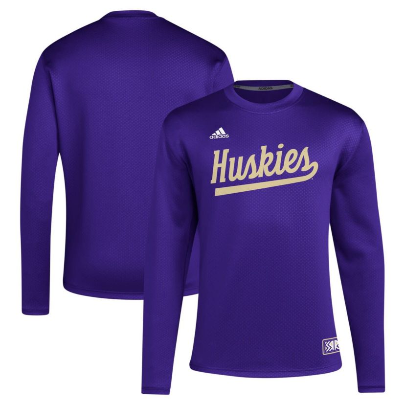 NCAA Washington Huskies Reverse Retro Baseball Script Pullover Sweatshirt