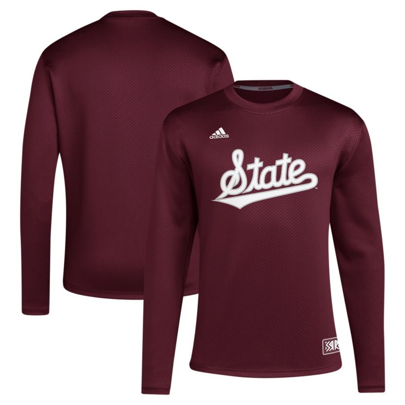 NCAA Mississippi State Bulldogs Reverse Retro Baseball Script Pullover Sweatshirt