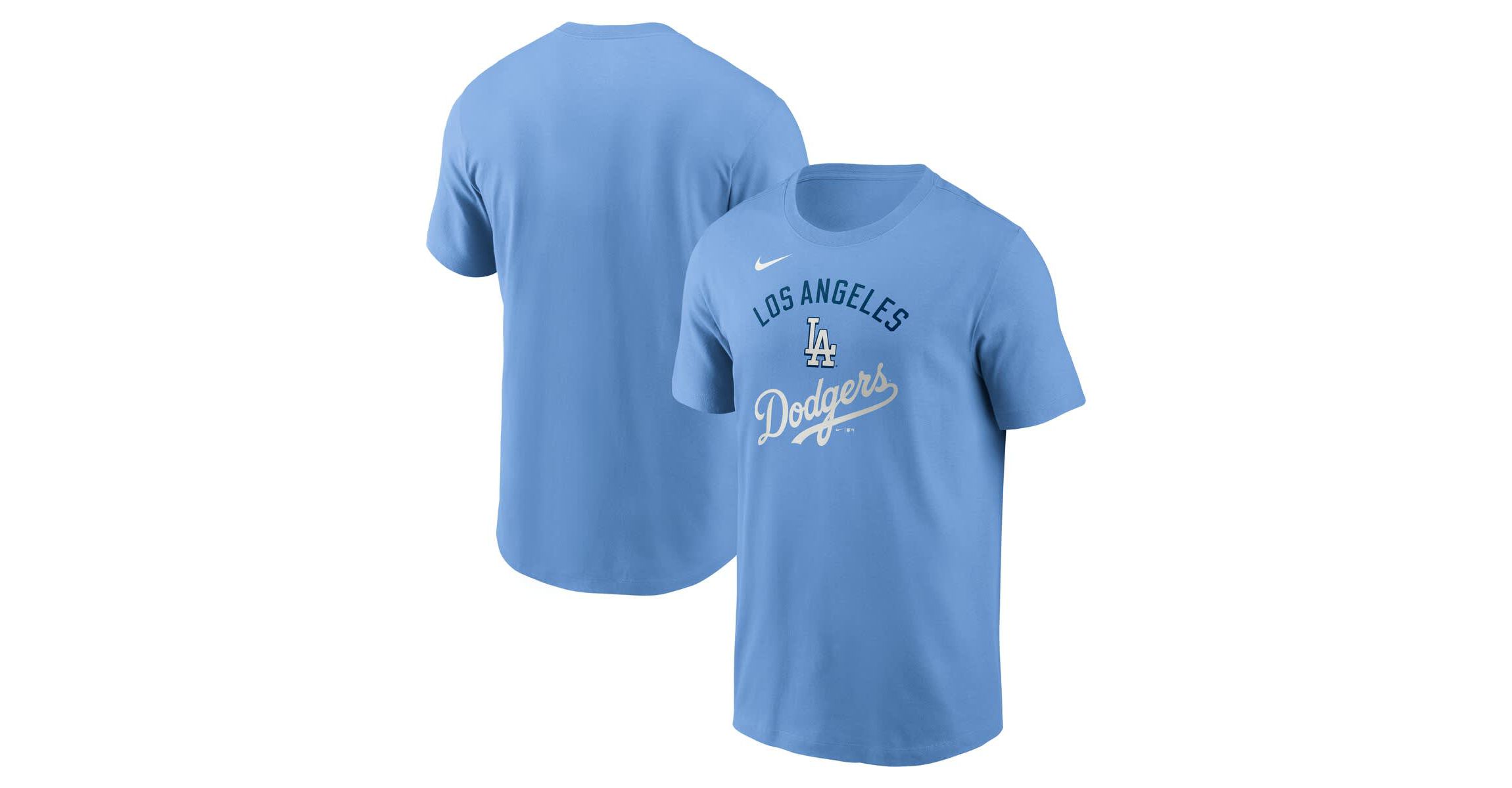 MLB Nike Light Los Angeles Dodgers Early Innings Stack T-Shirt