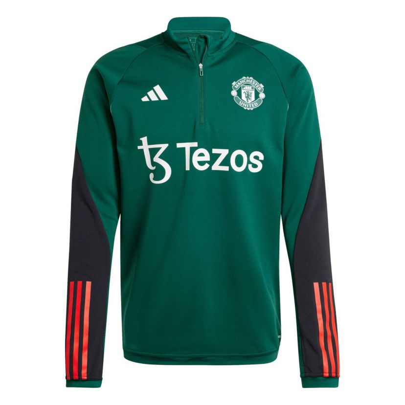 Premier League Manchester United 2023/24 AEROREADY® Raglan Quarter-Zip Training Top