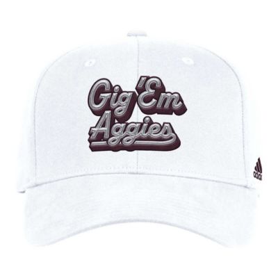adidas Men's NCAA Texas A&M Aggies Chant Flex Hat, White, Medium