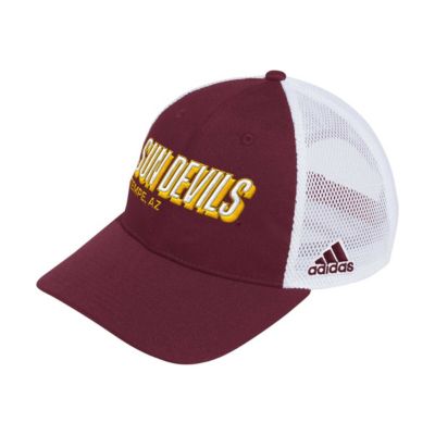 adidas Men's NCAA Arizona State Sun Devils Mascot Block Letter Slouch Trucker Adjustable Hat