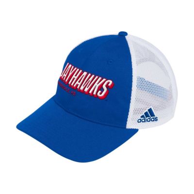 adidas Men's NCAA Kansas Jayhawks Mascot Block Letter Slouch Trucker Adjustable Hat
