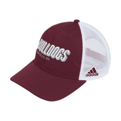 adidas Men's NCAA Mississippi State Bulldogs Mascot Block Letter Slouch Trucker Adjustable Hat
