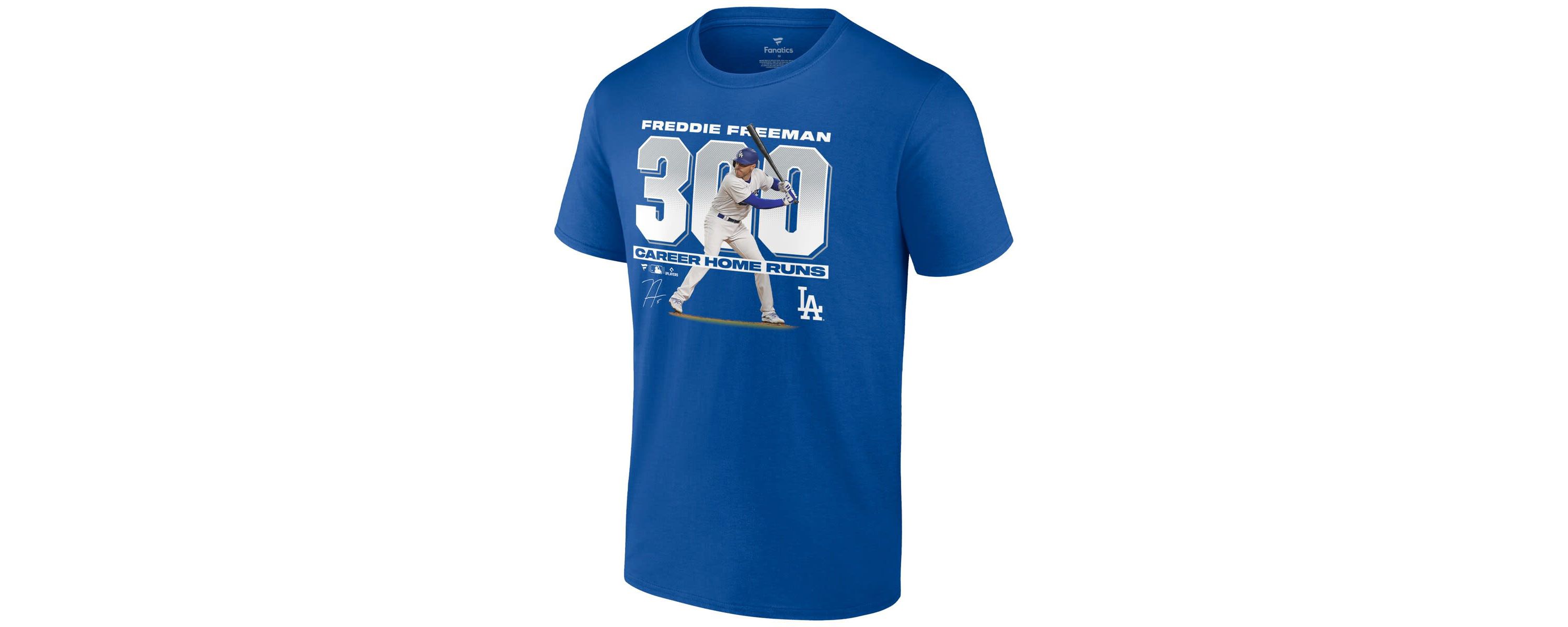 MLB Fanatics Freddie Freeman Los Angeles Dodgers 300 Career Home Runs T-Shirt
