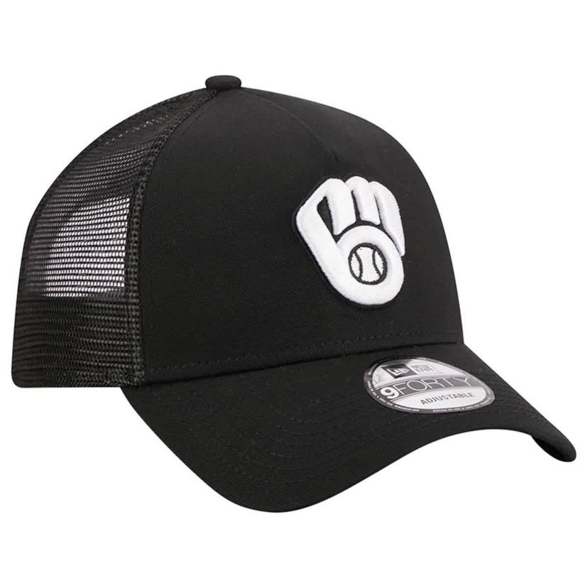 MLB Milwaukee Brewers A-Frame 9FORTY Trucker Adjustable Hat
