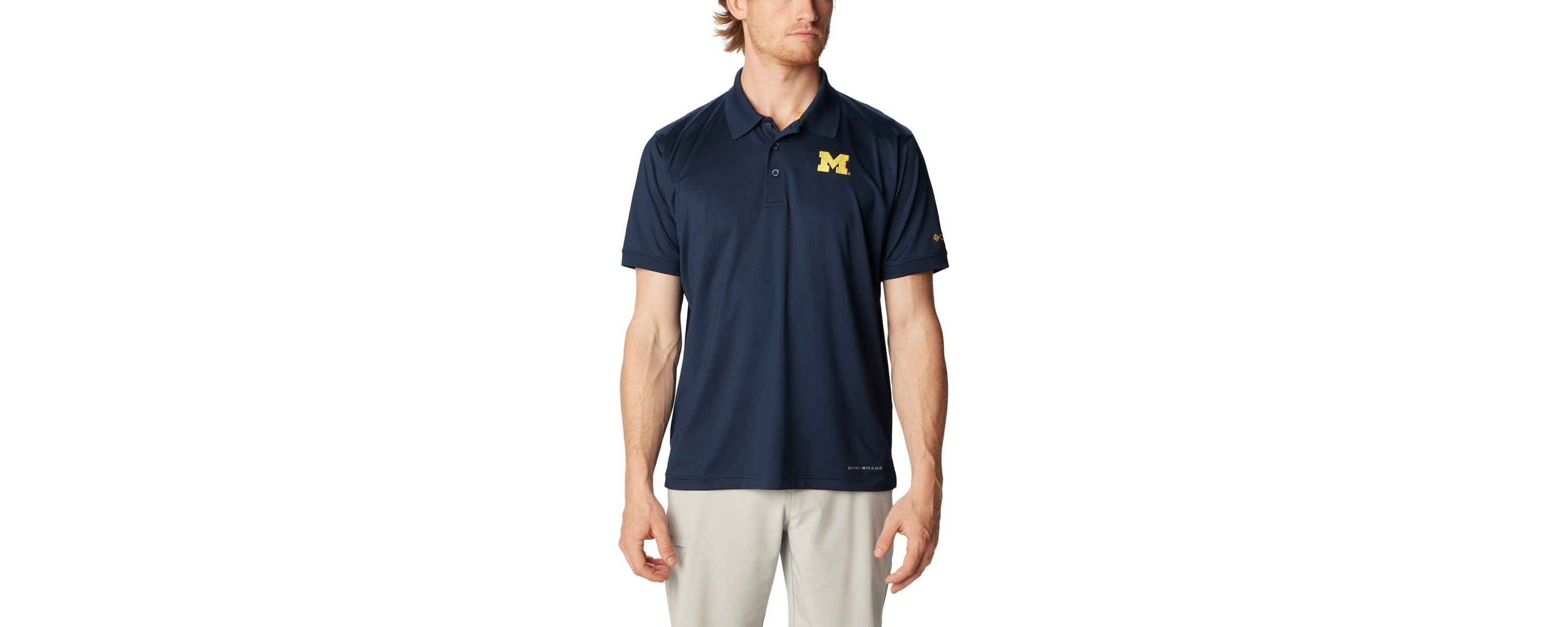 NCAA Michigan Wolverines PFG Tamiami Omni-Shade Polo