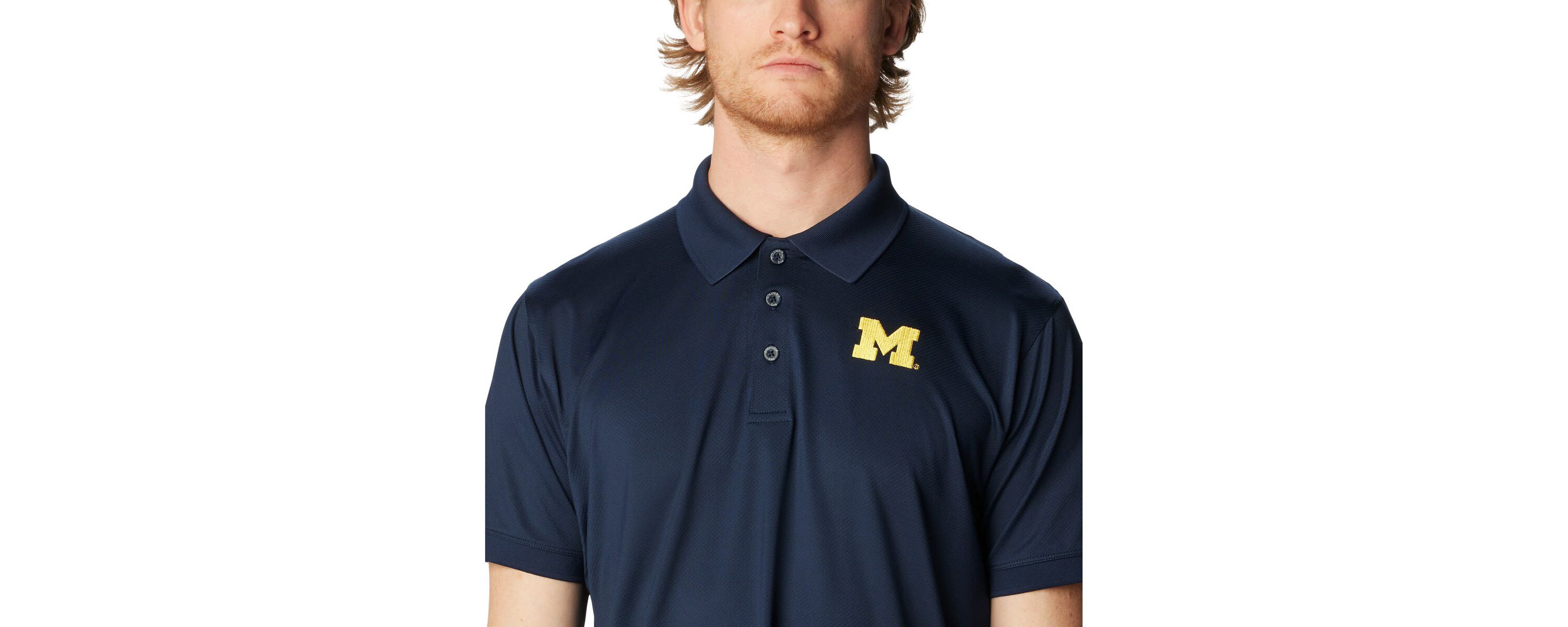 NCAA Michigan Wolverines PFG Tamiami Omni-Shade Polo