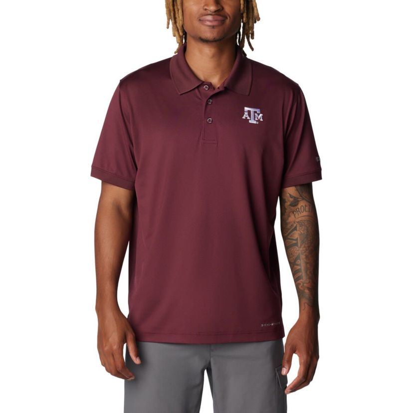 NCAA Texas A&M Aggies PFG Tamiami Omni-Shade Polo