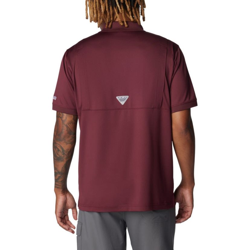 NCAA Texas A&M Aggies PFG Tamiami Omni-Shade Polo
