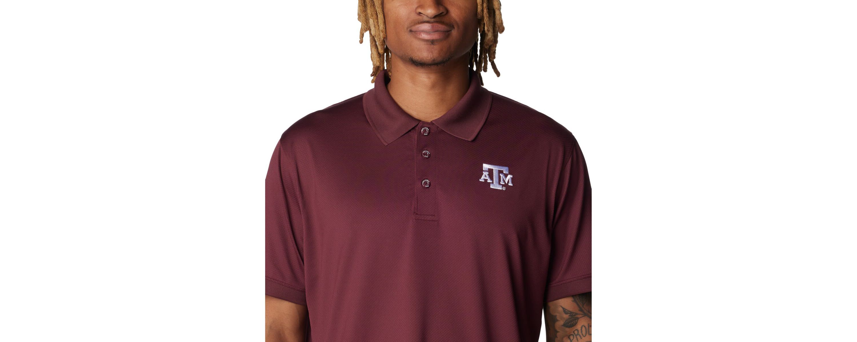 NCAA Texas A&M Aggies PFG Tamiami Omni-Shade Polo