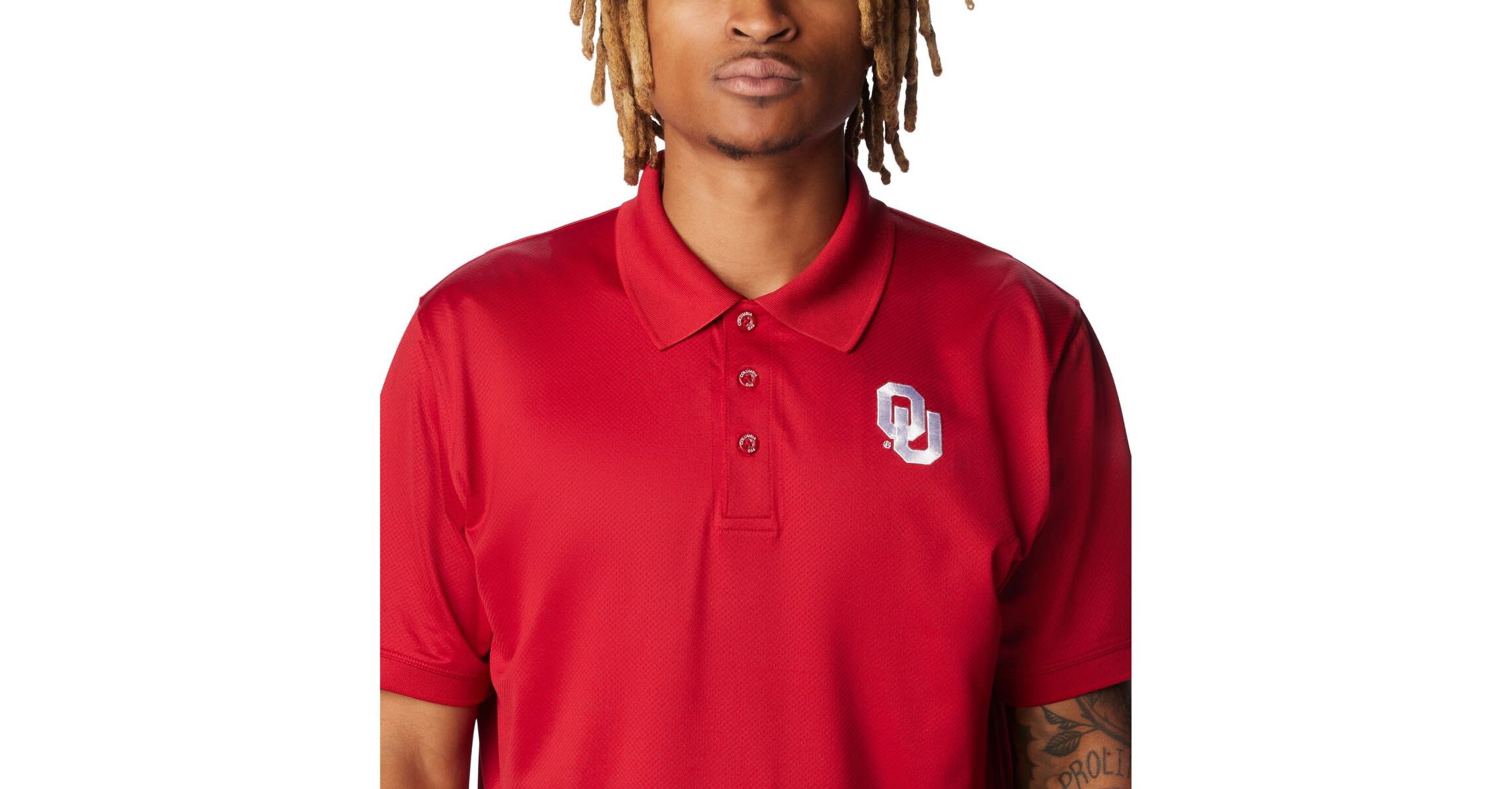 NCAA Oklahoma Sooners PFG Tamiami Omni-Shade Polo