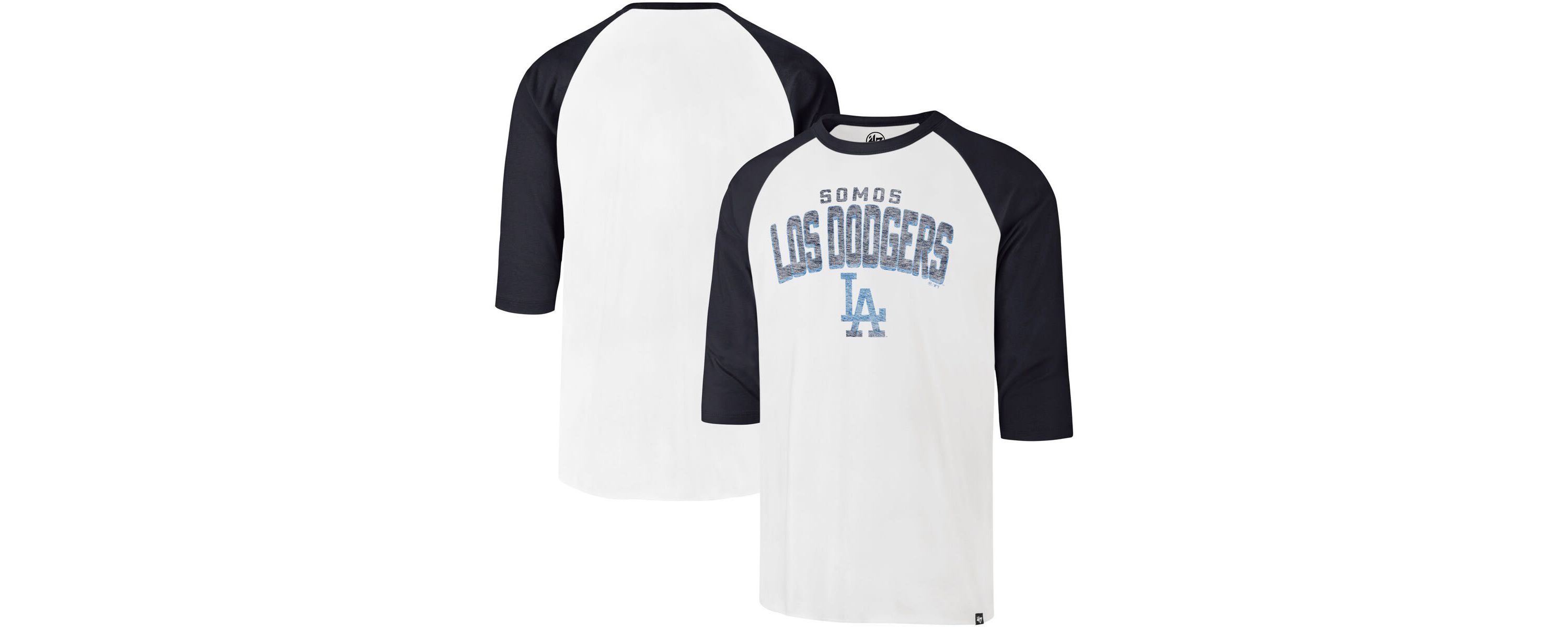 MLB Los Angeles Dodgers City Connect Crescent Franklin Raglan 3/4-Sleeve T-Shirt