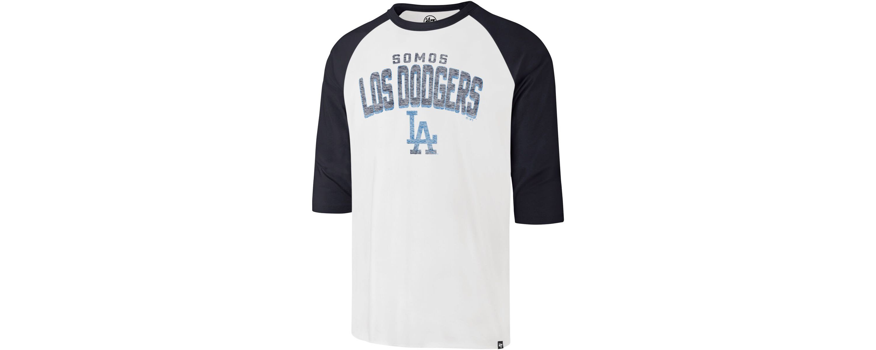 MLB Los Angeles Dodgers City Connect Crescent Franklin Raglan 3/4-Sleeve T-Shirt