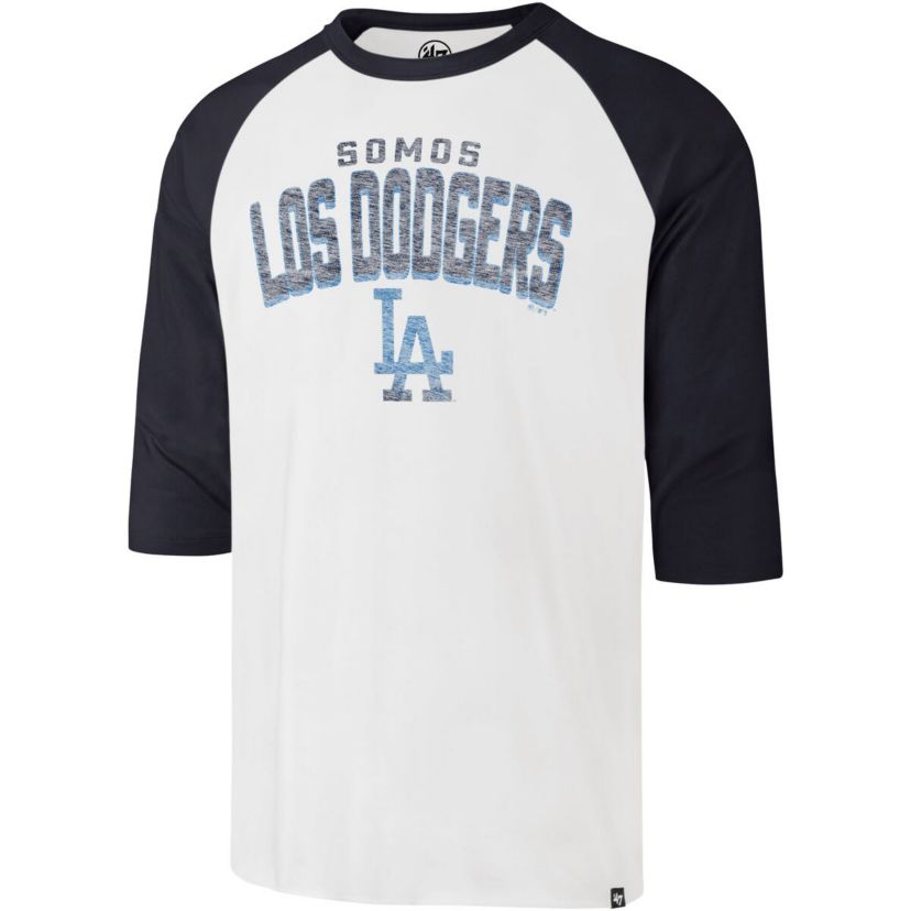 MLB Los Angeles Dodgers City Connect Crescent Franklin Raglan 3/4-Sleeve T-Shirt