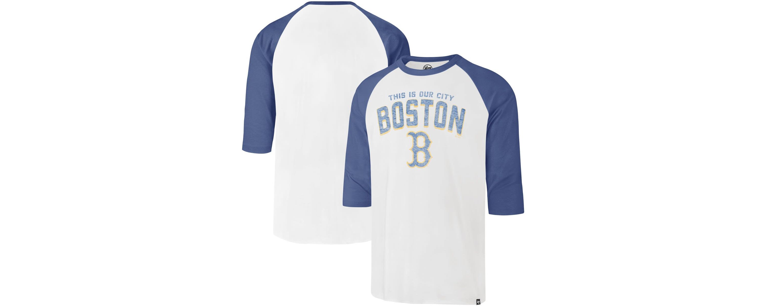 Boston Red Sox MLB Boston Sox City Connect Crescent Franklin Raglan 3/4-Sleeve T-Shirt