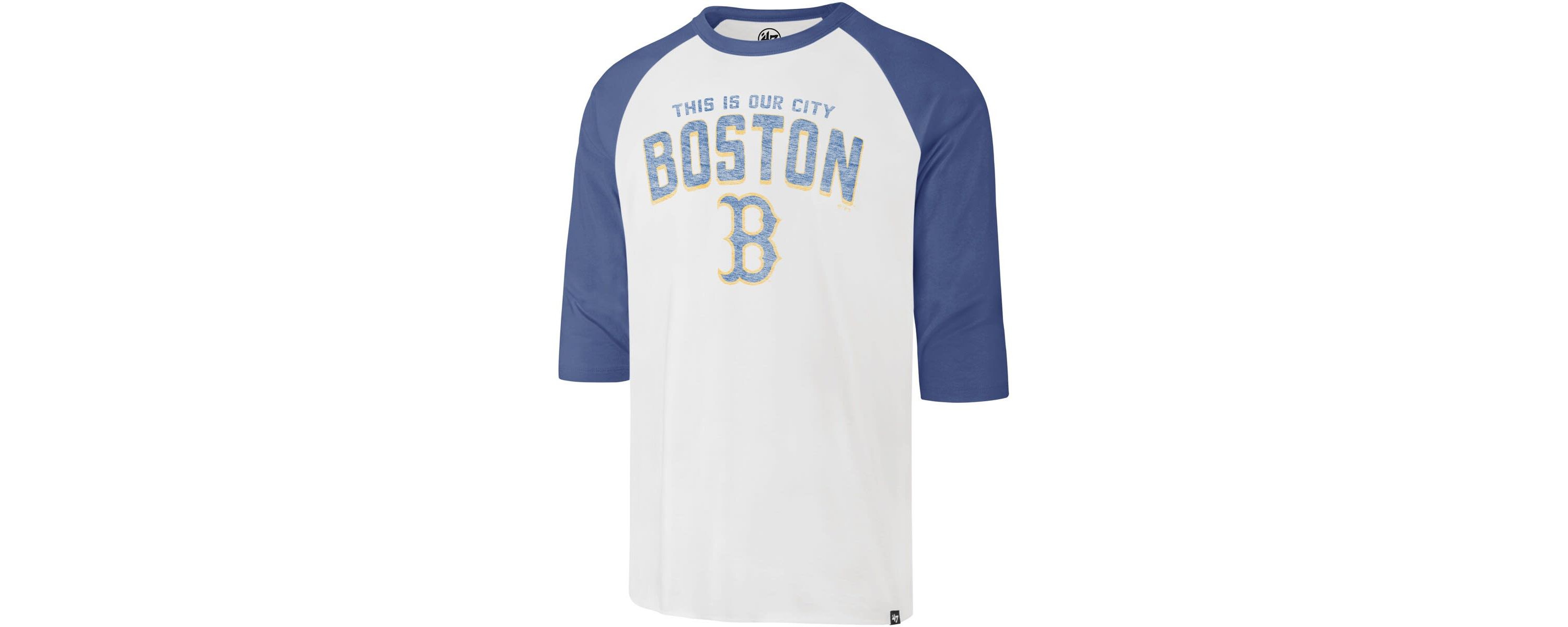Boston Red Sox MLB Boston Sox City Connect Crescent Franklin Raglan 3/4-Sleeve T-Shirt