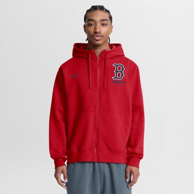 Men's Boston Red Sox MLB Nike Boston Sox Primetime Lockup Full-Zip Hoodie