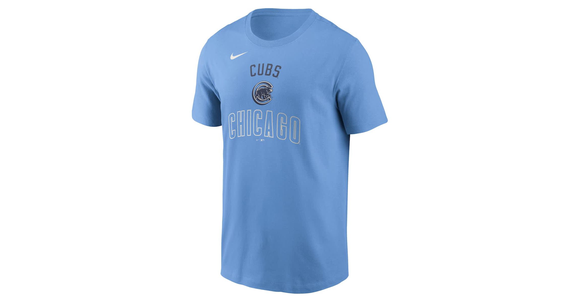 MLB Nike Light Chicago Cubs Early Innings Stack T-Shirt
